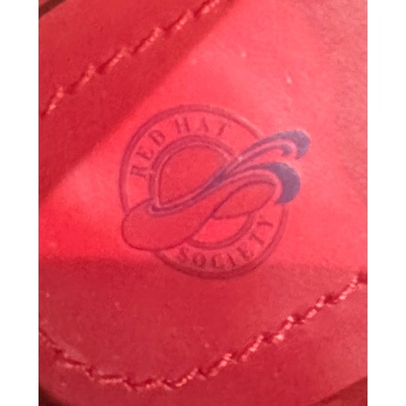 Grasshoppers Red Hat Society Purple Satin Bow Heels Women's Size 6.5 - Picture 9 of 10